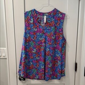 Vibrant Multicolor Sleeveless Blouse